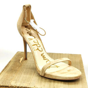 Sam Edelman Ankle Strap High Heels / Tan Suede / Size 11 / Stiletto